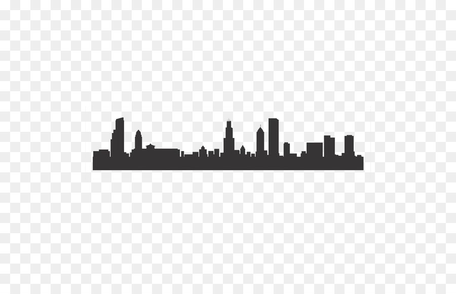 Chicago Skyline Silhouette Stencil City - Bustling city png download - 564*564 - Free Transparent Chicago png Download.