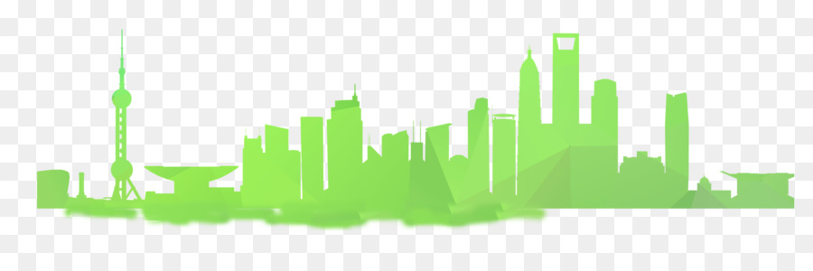 Shanghai Chicago Skyline Silhouette - Cartoon city silhouette png download - 3708*1188 - Free Transparent Shanghai png Download.