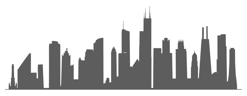 Chicago Skyline Silhouette Royalty-free - Silhouette png download - 970