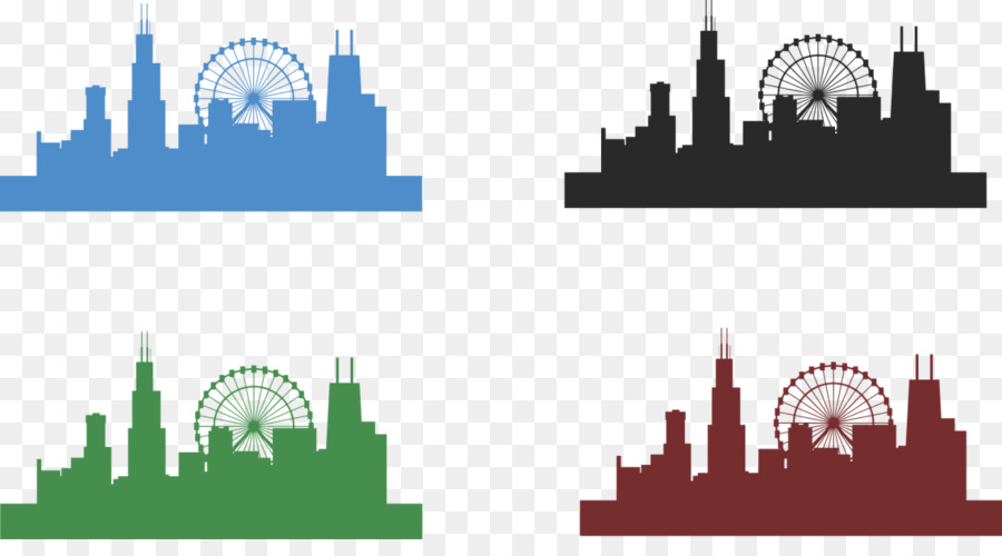 Chicago Skyline Vector graphics Clip art - Silhouette png download - 1140*614 - Free Transparent Chicago Skyline png Download.