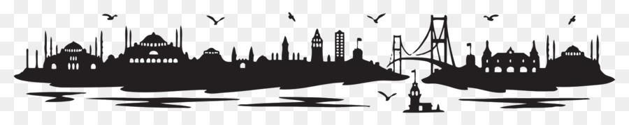 Istanbul Silhouette Tattoo Skyline Graphics - Silhouette png download - 1600*320 - Free Transparent Istanbul png Download.