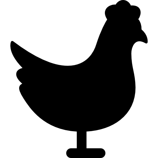 cartoon chicken silhouette
