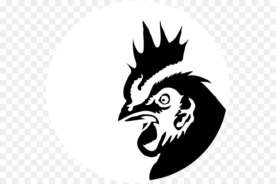 Chicken Silhouette Drawing Clip art - rooster png download - 600*598 - Free Transparent Chicken png Download.