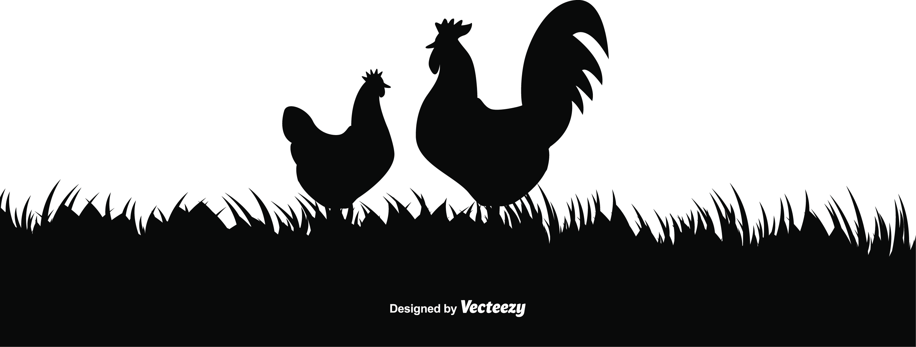 Rooster Chicken Silhouette Sunrise Png Download 14009 