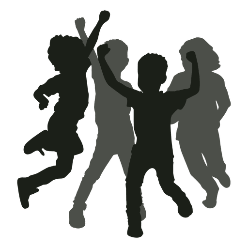 Silhouette Dance Clip Art Children Playing Png Download 512512