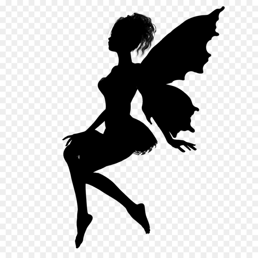 Fairy Silhouette Drawing Pixie - Fairy png download - 1000*1000 - Free Transparent Fairy png Download.