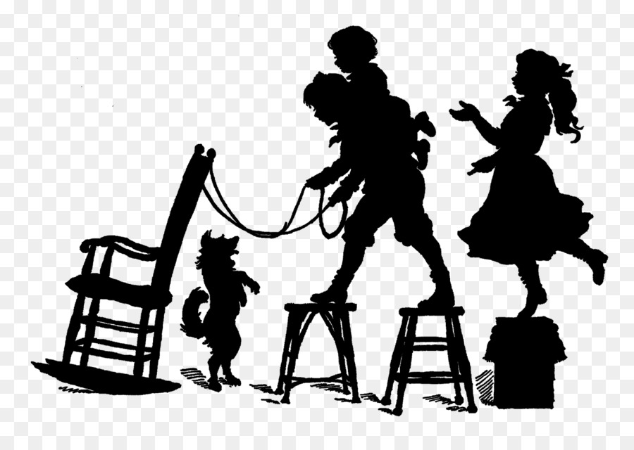 Silhouette Clip art - children playing png download - 1600*1111 - Free Transparent Silhouette png Download.