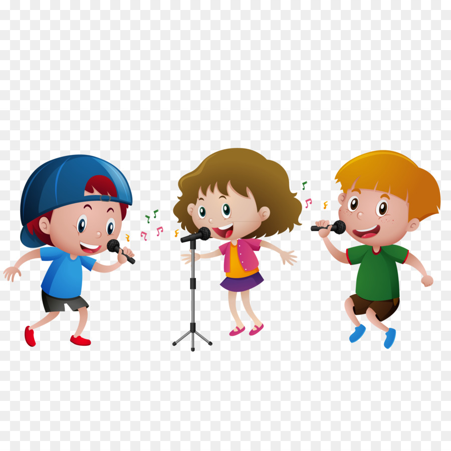 Dance Singing Clip art - Vector singing children png download - 2100*2100 - Free Transparent  png Download.