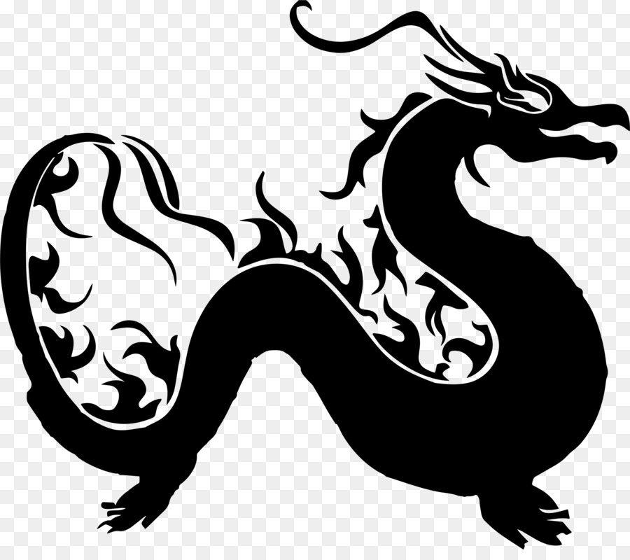Chinese dragon Clip art - animal silhouettes png download - 2470*2154 - Free Transparent Dragon png Download.