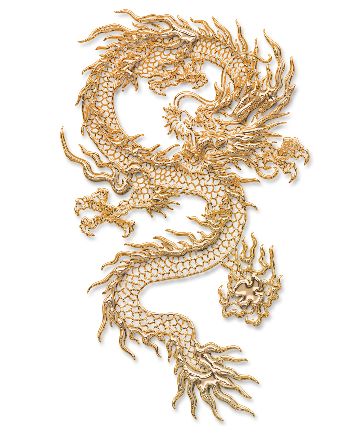 Chinese Dragon Tattoo Illustration Chinese Dragon Carving Png