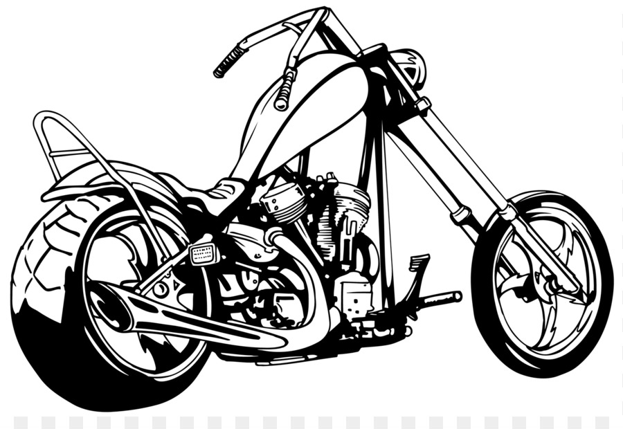 Motorcycle Classic Chopper Silhouette Pdf Print at home. Cricut Silhouette Jpg PNG Stencil SVG Clipart