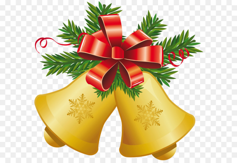 Christmas Jingle bell Clip art - Transparent Christmas Yellow Bells with Red Bow PNG Clipart png download - 912*864 - Free Transparent Christmas  png Download.