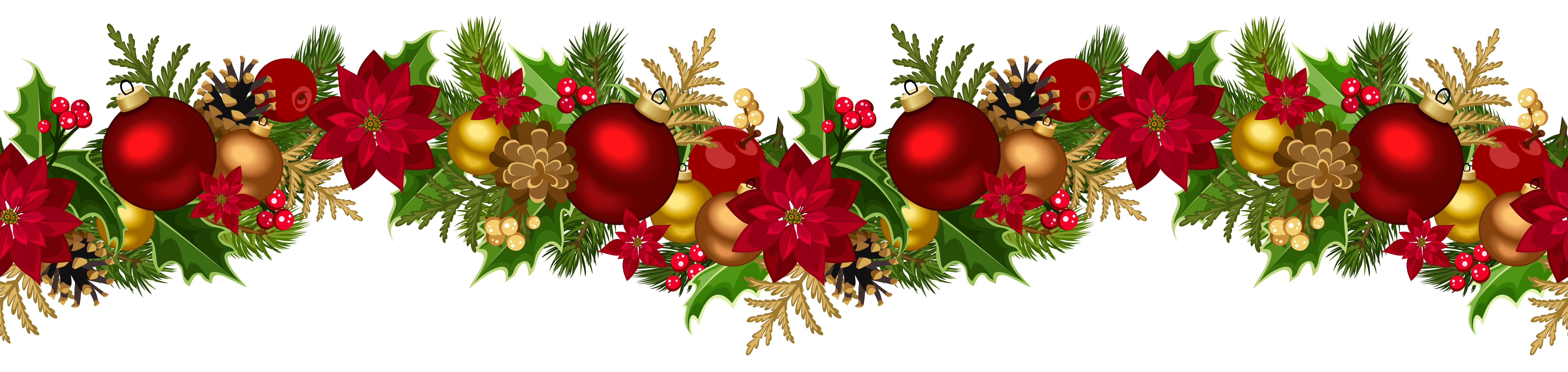borders-and-frames-christmas-garland-clip-art-decorative-png-download