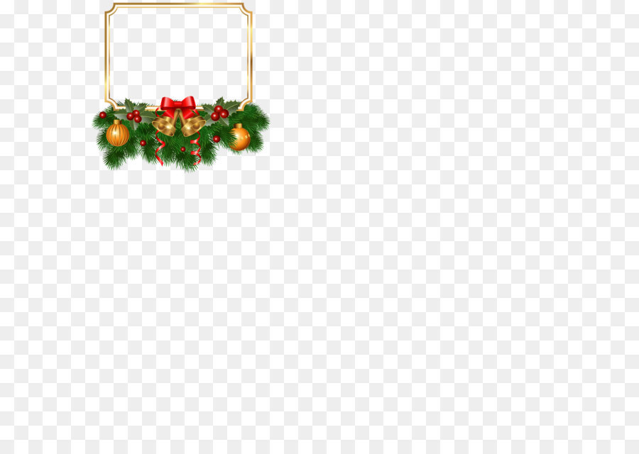 Christmas decoration Santa Claus Christmas ornament Clip art - Christmas Border Decor with Bells PNG Clipart Image png download - 6119*5952 - Free Transparent Christmas  png Download.