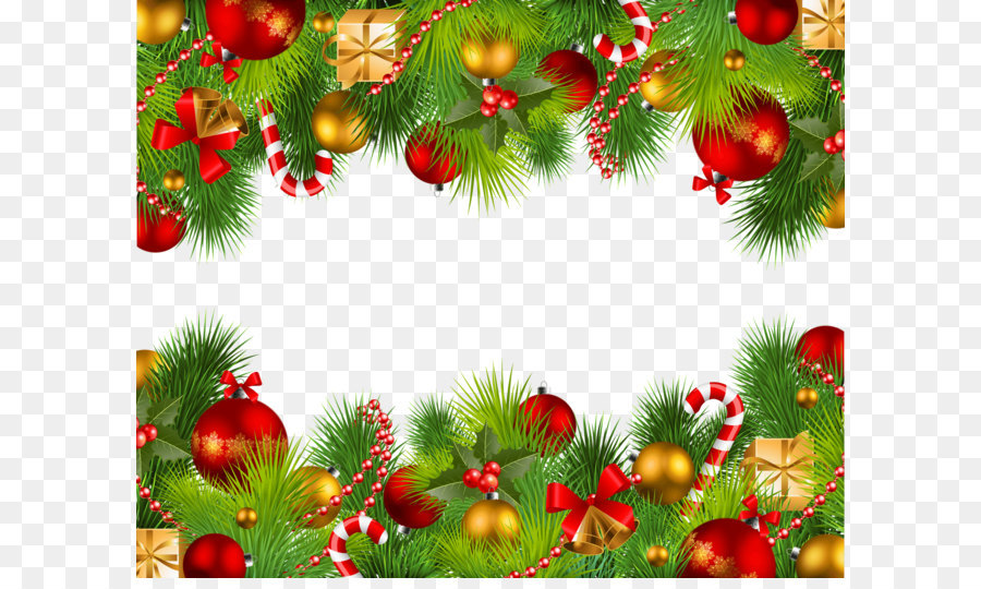 Christmas Clip art - Christmas border png download - 2600*2118 - Free Transparent Santa Claus png Download.