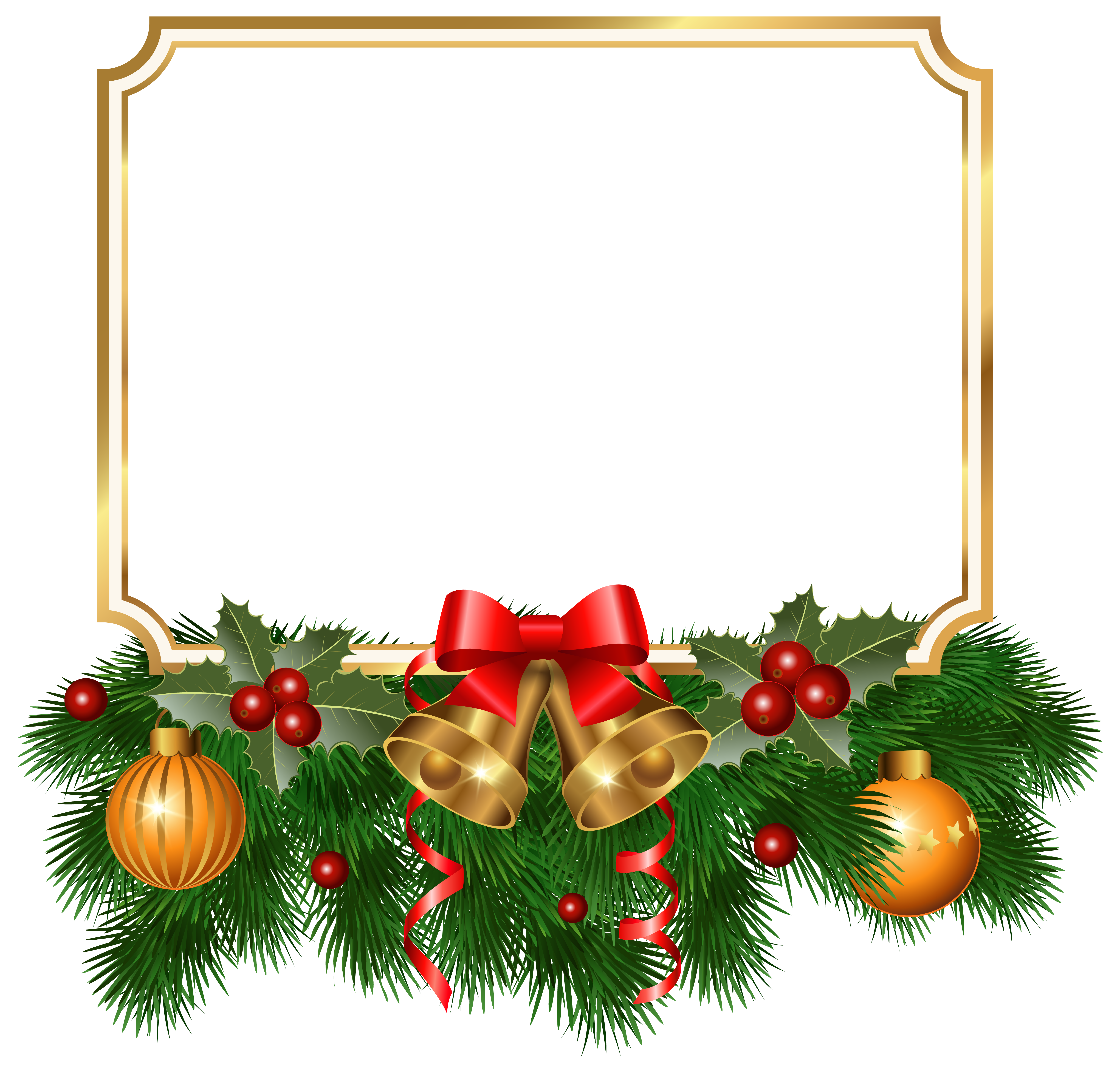 Christmas tree Christmas ornament Fir - Christmas Golden Border PNG