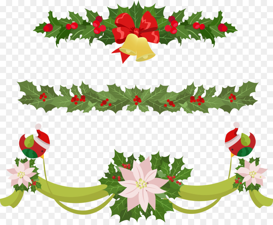 Garland Christmas Euclidean vector Clip art - Christmas bow decoration png download - 1882*1533 - Free Transparent Garland png Download.