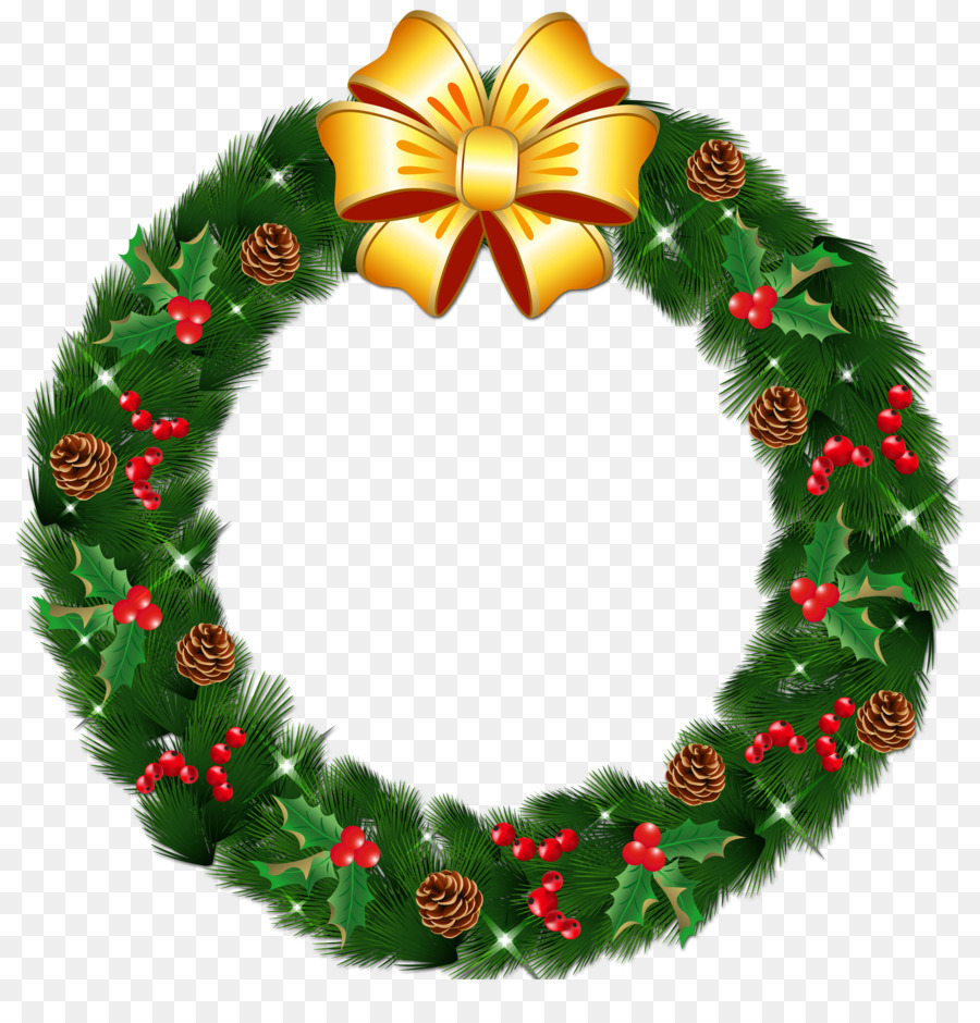Santa Claus Wreath Christmas Garland Clip art - Xmas Wreath Cliparts png download - 4500*4606 - Free Transparent Santa Claus png Download.