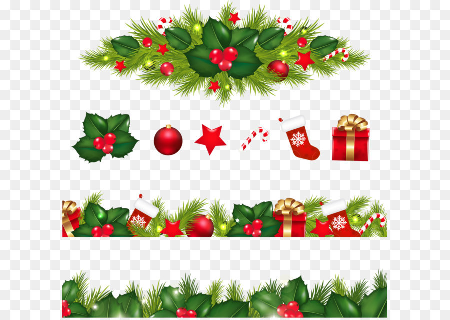 Christmas decoration Garland Clip art - Christmas Border png download - 800*783 - Free Transparent Christmas  png Download.