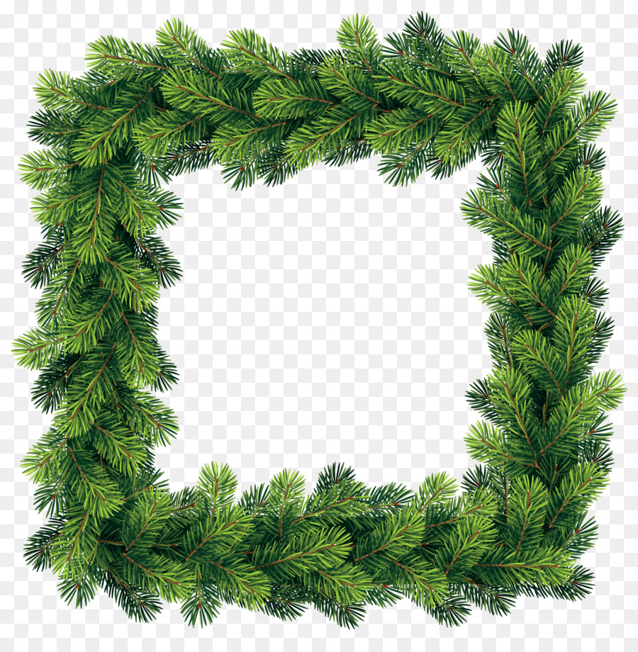 Christmas tree Pine Clip art - Transparent Pine Border Frame PNG Clip Art Image png download - 6292*6319 - Free Transparent Christmas  png Download.
