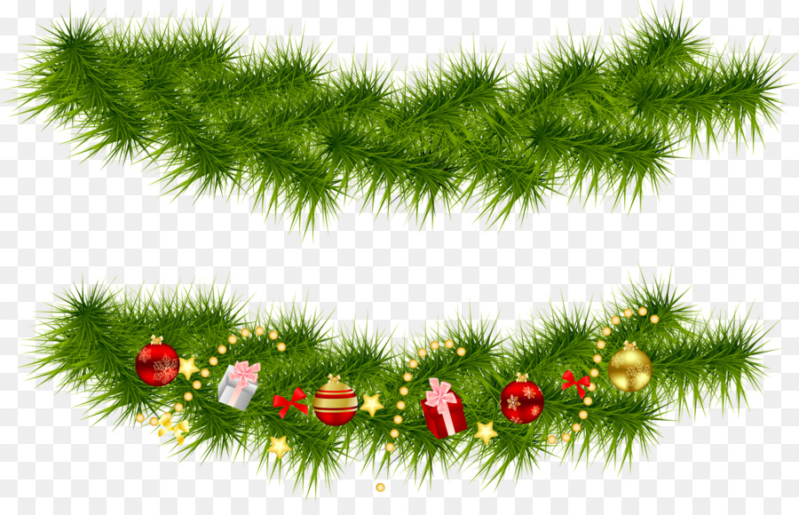 Garland Christmas Wreath Clip art - Pine Garland Cliparts png download - 2600*1628 - Free Transparent Garland png Download.