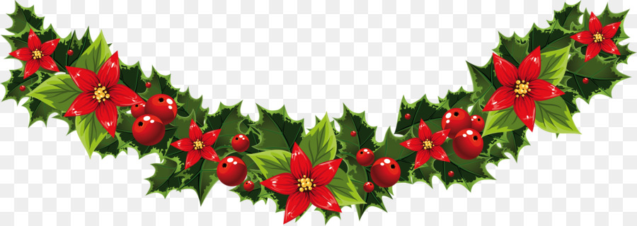 Santa Claus Borders and Frames Christmas card Clip art - garland png download - 2314*822 - Free Transparent Santa Claus png Download.