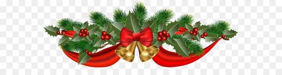 Christmas Ribbon Jingle bell Clip art - Christmas Golden Bells and Ribbon PNG Clipart Image png download - 6417*2196 - Free Transparent Christmas  png Download.