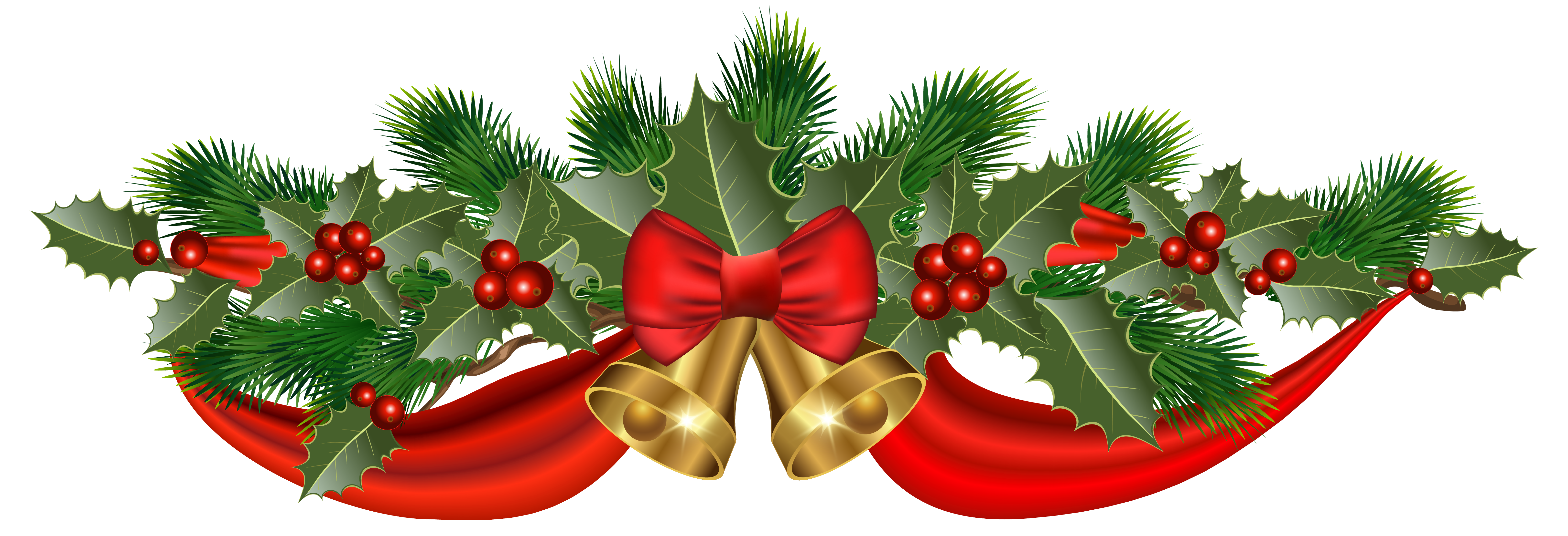 Christmas Ribbon Jingle bell Clip art - Christmas Golden Bells and ...