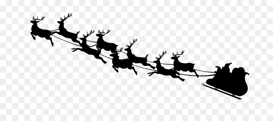 Santa Claus Reindeer Christmas Wallpaper - Christmas silhouette png download - 1662*709 - Free Transparent Santa Claus png Download.