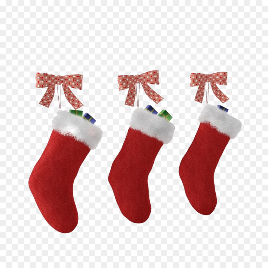 Christmas stocking Santa Claus Sock - Red Christmas socks png download - 1024*1002 - Free Transparent Santa Claus png Download.