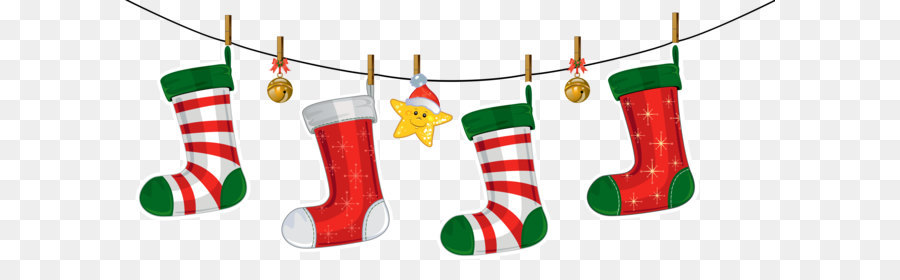 Christmas decoration Christmas ornament Santa Claus Clip art - Transparent Christmas Stockings Decoration PNG Clipart png download - 5825*2372 - Free Transparent Christmas  png Download.