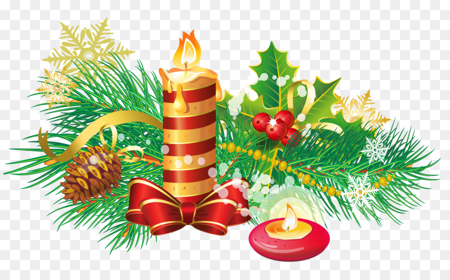 Christmas ornament Candle Clip art - christmas png download - 3191*1964 - Free Transparent Christmas  png Download.