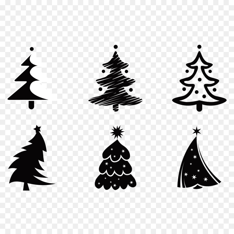 Vector graphics Christmas tree Christmas Day Illustration Silhouette - black background png download - 2500*2500 - Free Transparent Christmas Tree png Download.
