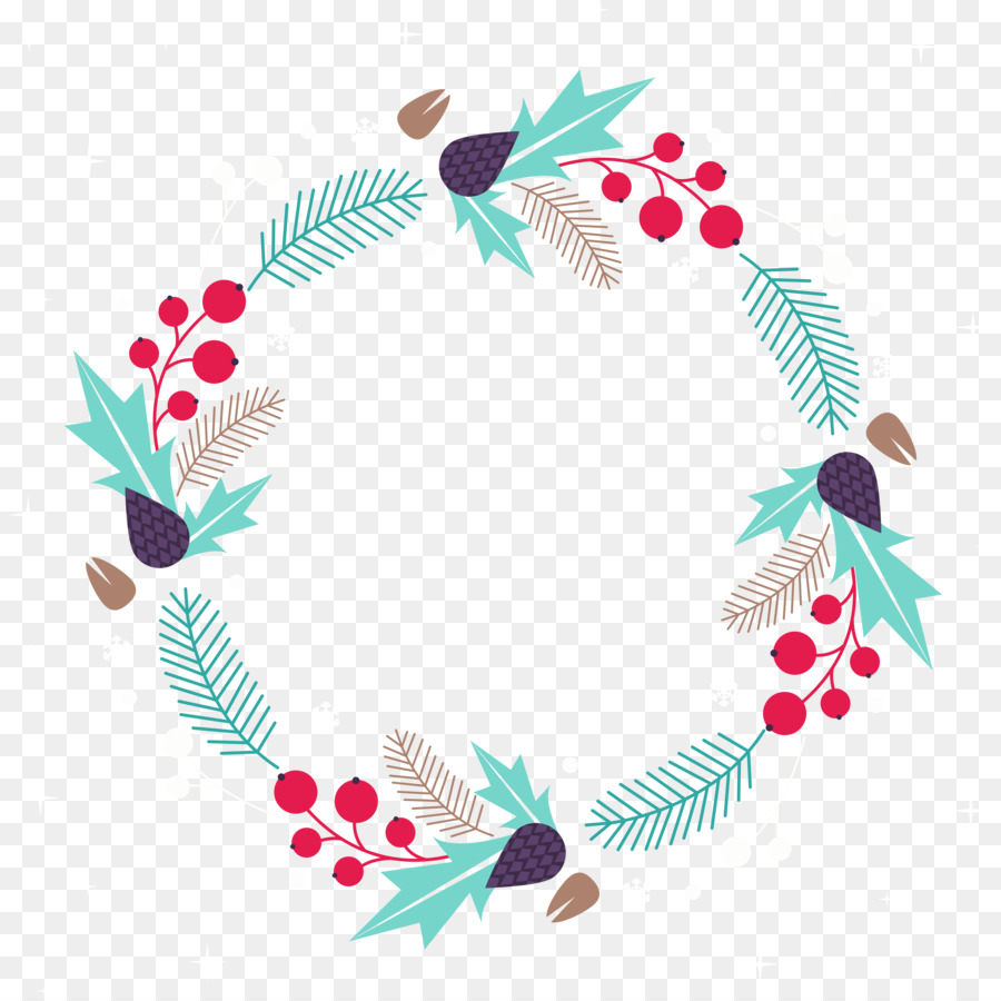 Christmas Wreath Kerstkrans Clip art - pine cone png download - 3600*3600 - Free Transparent Christmas  png Download.