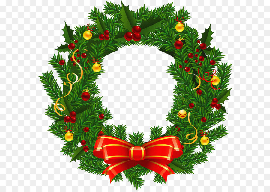 Wreath Christmas Santa Claus Clip art - Large Transparent Christmas Wreath PNG Picture png download - 2700*2642 - Free Transparent Santa Claus png Download.