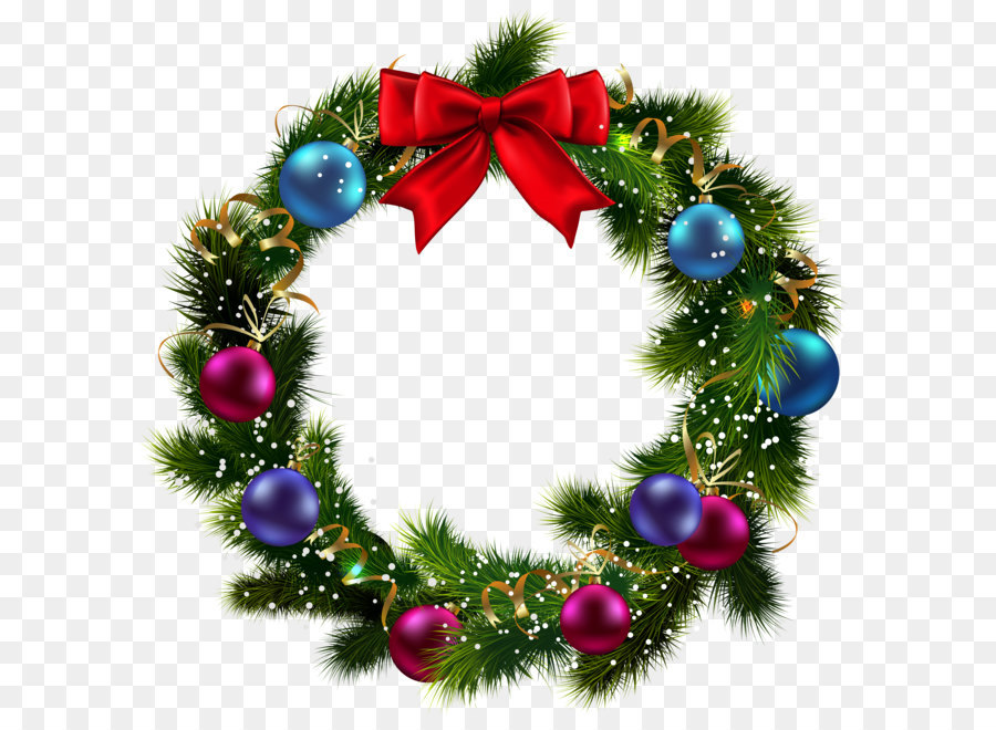 Christmas Wreath Garland Clip art - Transparent Christmas Decorated Wreath PNG Clipart png download - 5083*5120 - Free Transparent Wreath png Download.