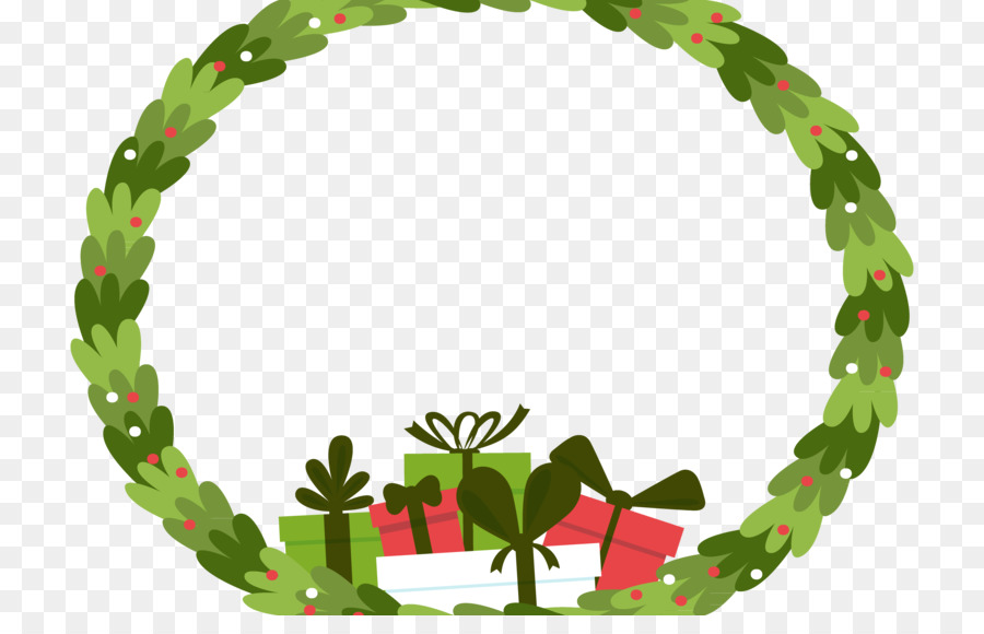 Christmas Wreath Gift Xmas Clip art - Vector Christmas winter png download - 6667*4167 - Free Transparent Christmas  png Download.