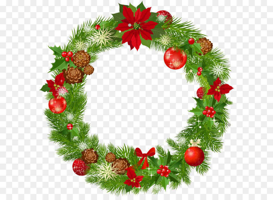 Wreath Christmas decoration Clip art - Large Deco Christmas Wreath PNG Picture png download - 3500*3524 - Free Transparent Christmas  png Download.