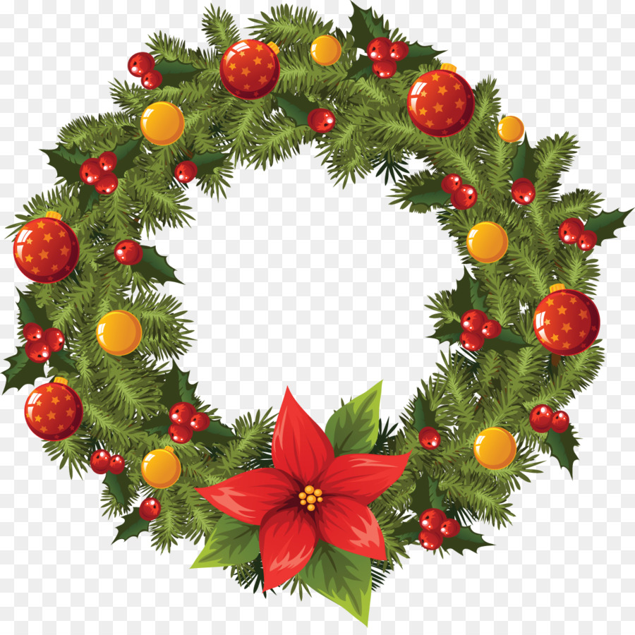 Christmas Wreath Garland Clip art - garland png download - 1186*1173 - Free Transparent Christmas  png Download.