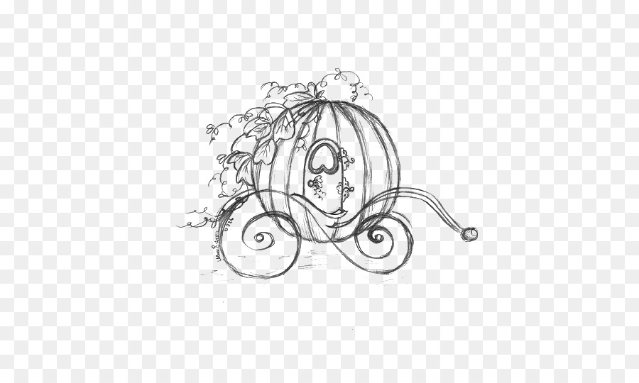 Cinderella Carriage Drawing Pumpkin Sketch - Cartoon sketch pumpkin carriage png download - 540*540 - Free Transparent Cinderella png Download.
