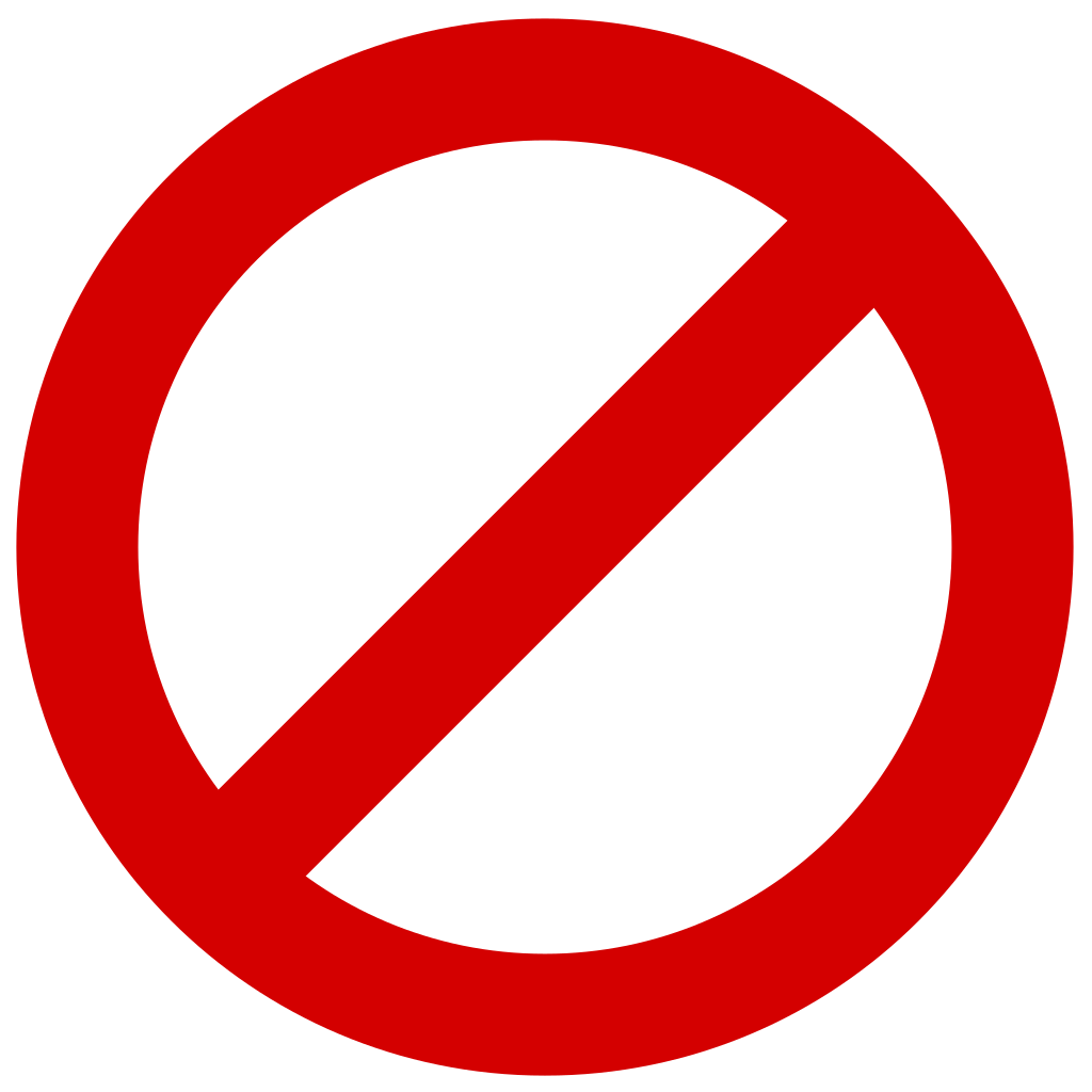 No Symbol Sign Clip Art Forbidden Png Download 1024 1024 Free 