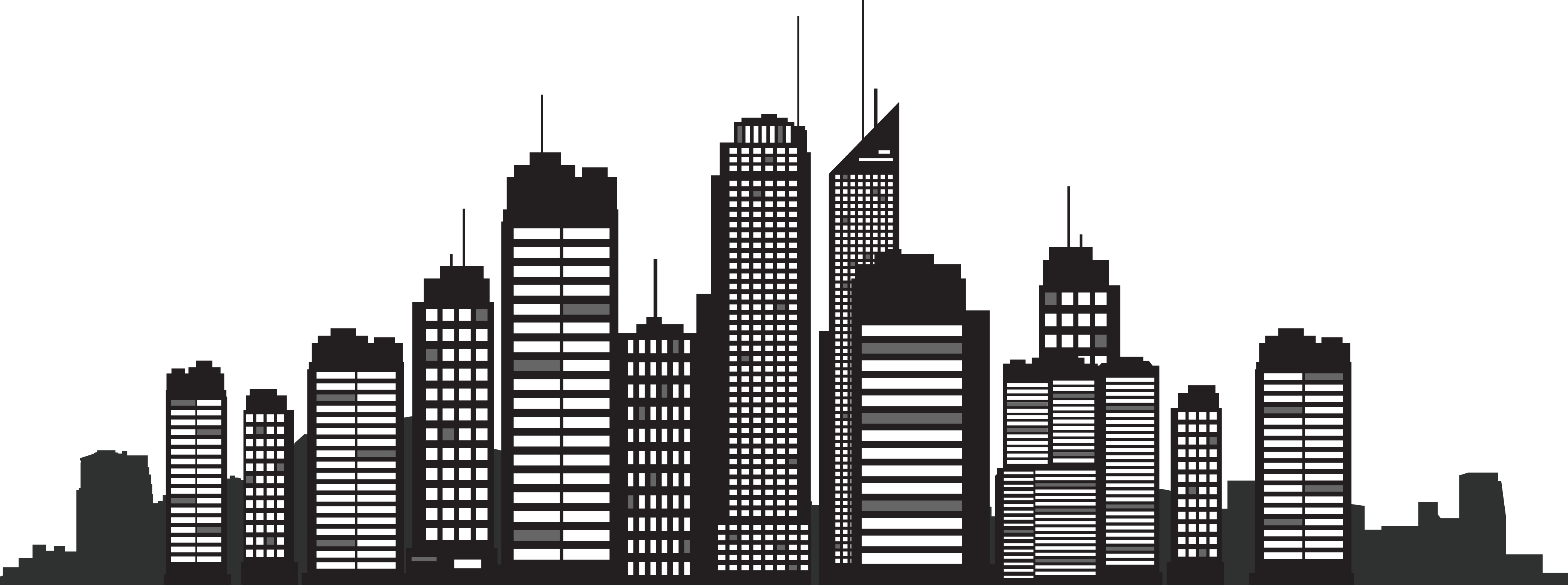 New York City Silhouette Skyline Cityscape - Building Silhouette png download - 4186*1562 - Free