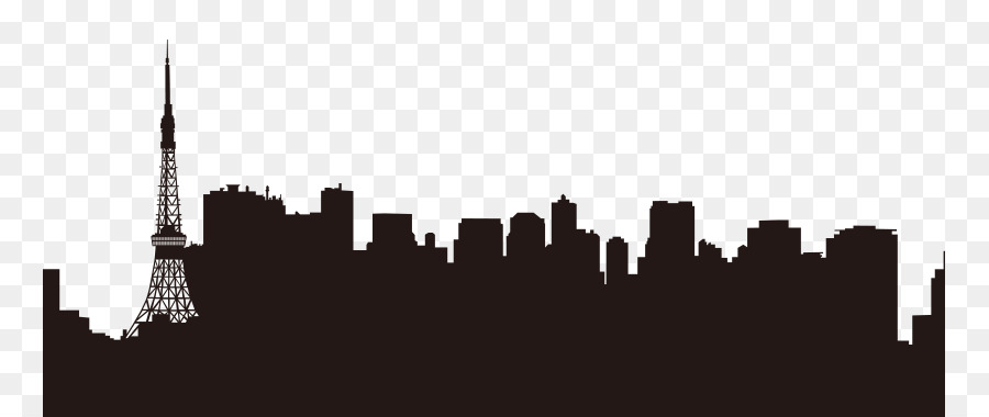 Tokyo Skyline Sticker Wall decal - Tokyo Silhouette png download - 821*380 - Free Transparent Tokyo png Download.
