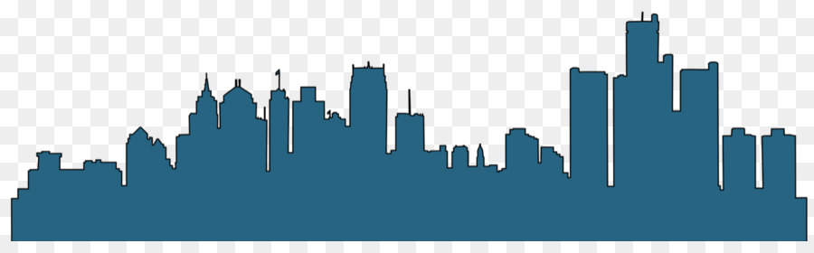Detroit Wall decal Skyline Sticker - Silhouette png download - 1200*356 - Free Transparent Detroit png Download.