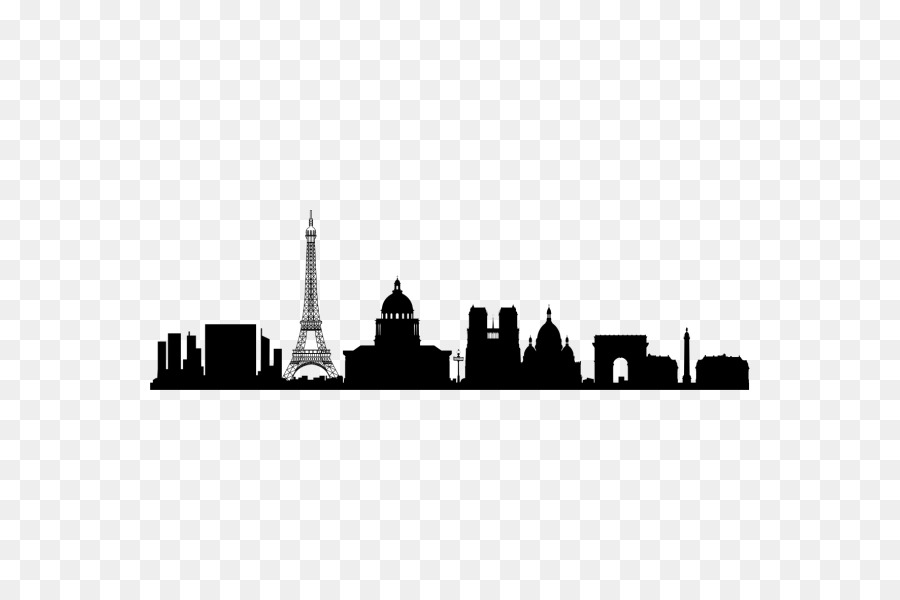 Paris Skyline Wall decal Silhouette - monoments paris towers png download - 600*600 - Free Transparent Paris png Download.