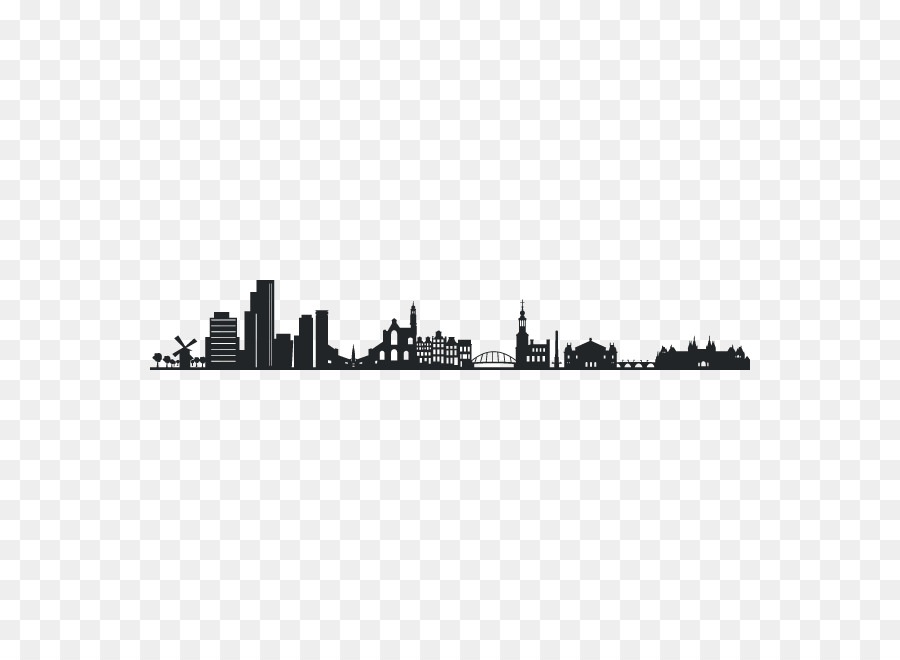 Skyline Amsterdam Wall decal Sticker Vinyl group - luminescent vector png download - 650*650 - Free Transparent Skyline png Download.