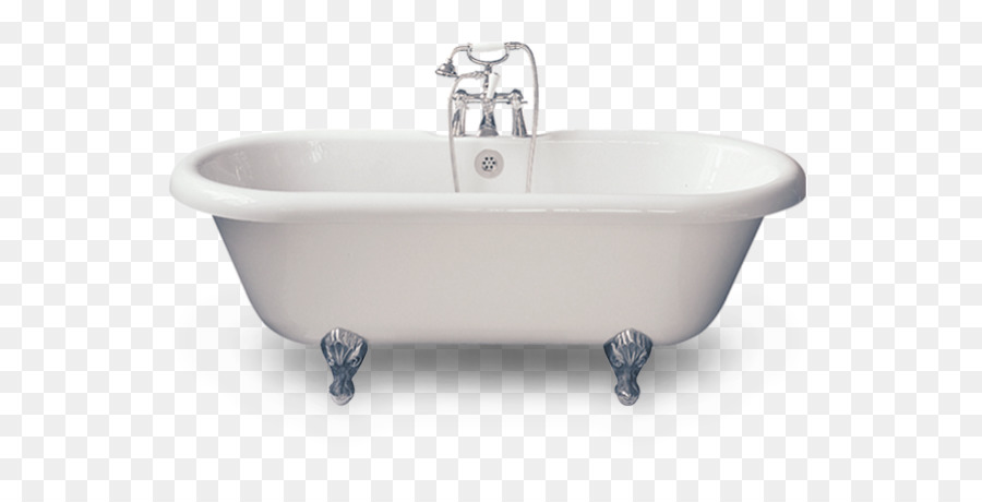 Towel Bathtub Shower Bathroom - Clawfoot Tub Png png download - 750*454 - Free Transparent Towel png Download.