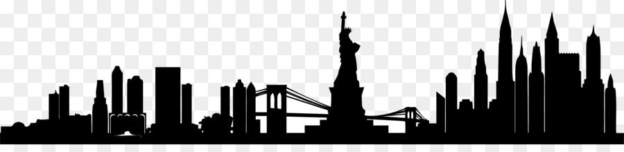 Manhattan Skyline Portable Network Graphics Vector graphics Silhouette - silhouette png download - 5147*1194 - Free Transparent Manhattan png Download.