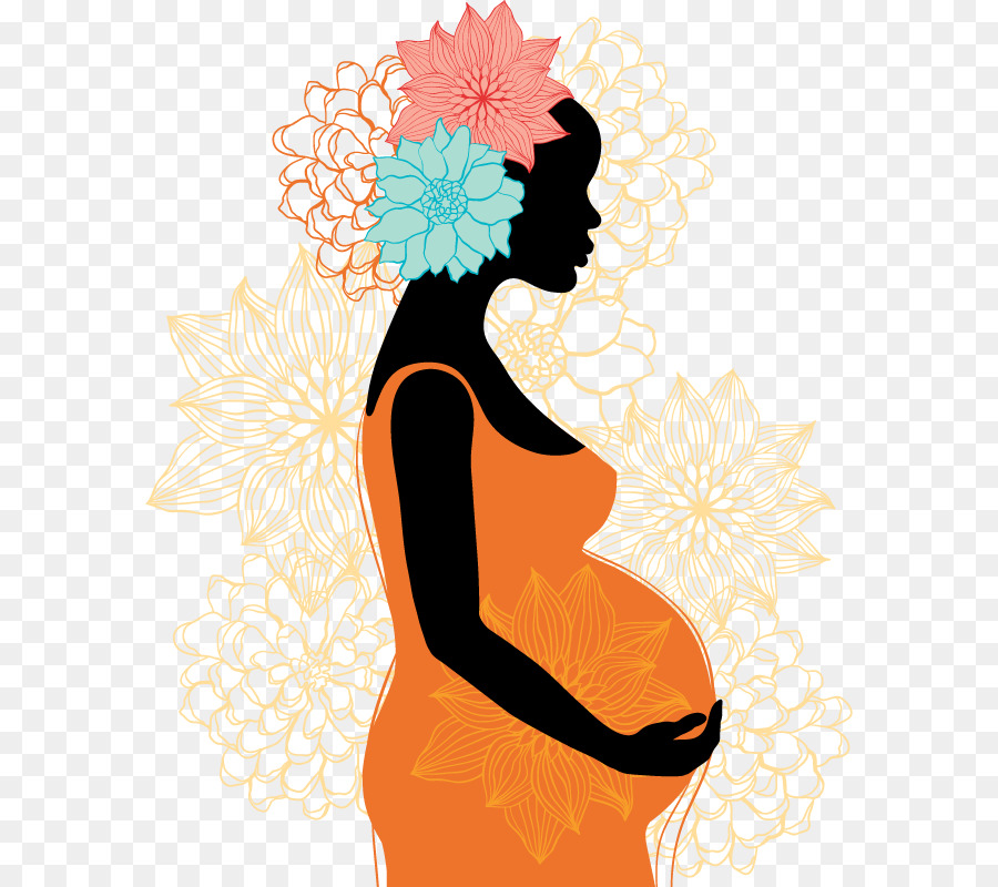 Pregnancy Woman Silhouette Clip art - Cartoon pregnant women vector material png download - 638*800 - Free Transparent Pregnancy png Download.