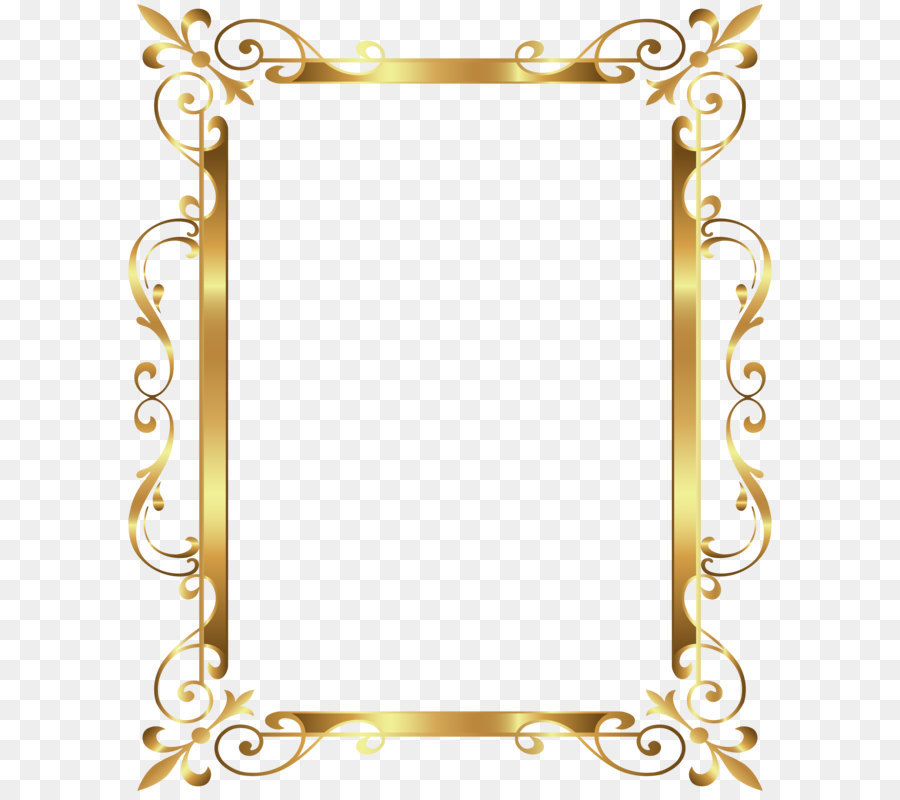 Gold frame Clip art - Gold Border Frame Deco Transparent Clip Art Image png download - 6539*8000 - Free Transparent Picture Frames png Download.